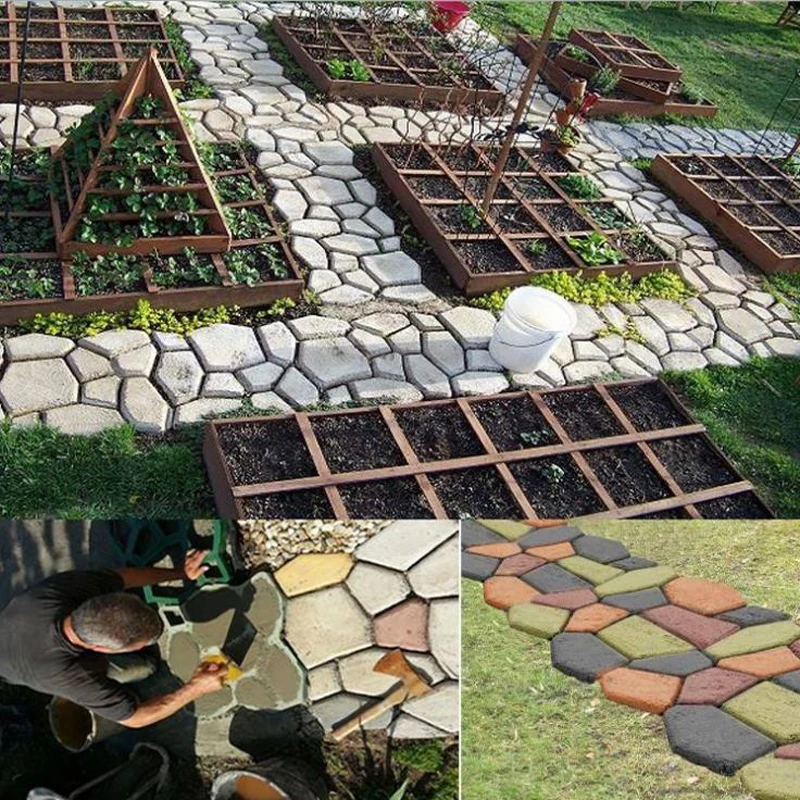 DIY бетонные формы напольная плитка моделирование руководство тротуарная форма