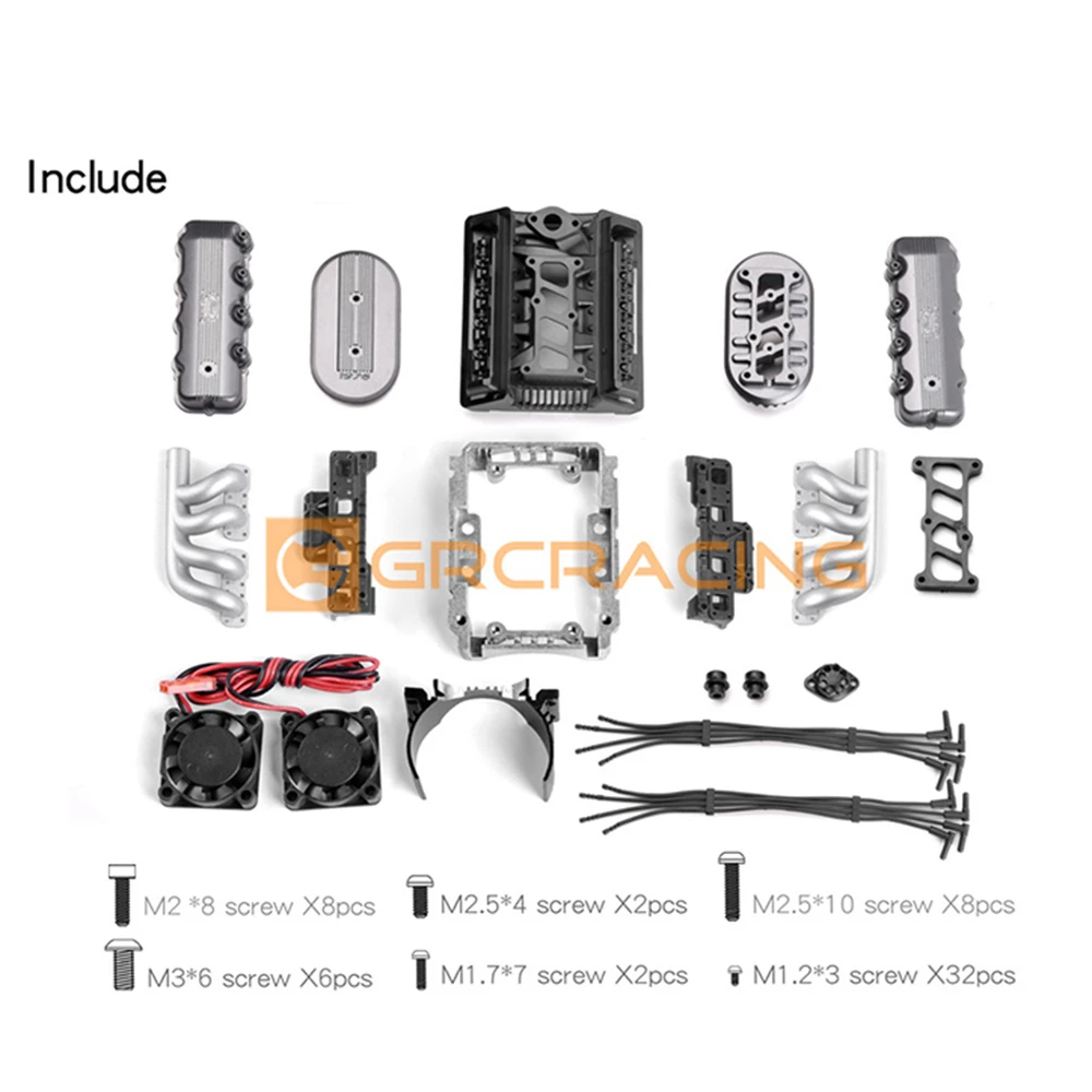 Классический радиатор двигателя с имитацией V8 F76 427 SOHC для 1/10 RC Crawler Car Traxxas TRX4 TRX6 G500