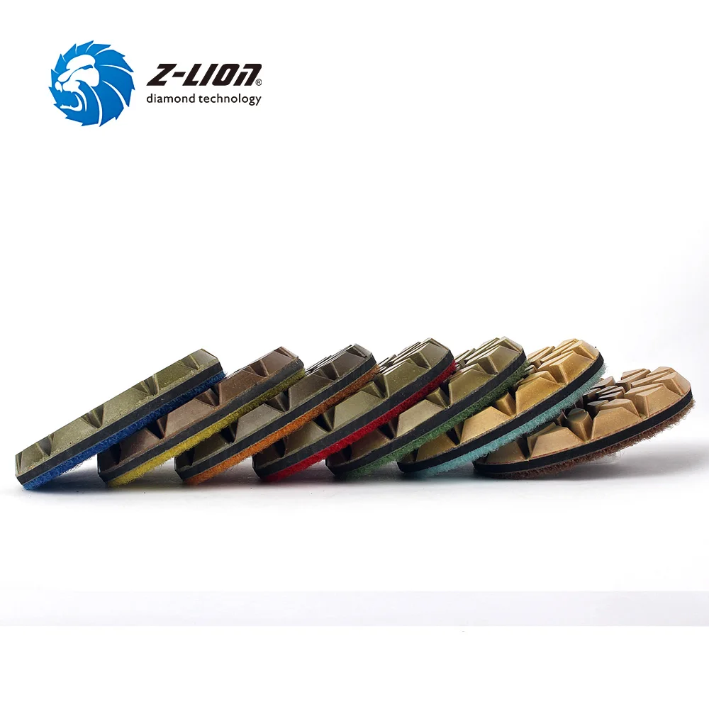 Z-LION 3 Inch 1PC Diamond Polishing Pad Wet For Concrete Floor Grinding Disc 75mm Granite Marble Stone Abrasive Wheel 3mm Thick