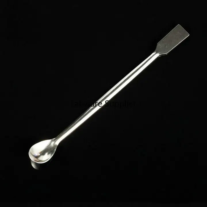 

Free shipping 10pcs/lot 20cm Stainless Steel spoon and spade double-head drug Reagents spatula, weighing sample spoon