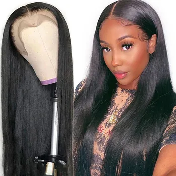 

10-30 Inch Straight 13x4 Lace Front Human Hair Wigs for Women Brazilian 4x4 6x6 Closure Wig Perruque Cheveux Humain Hair Wigs