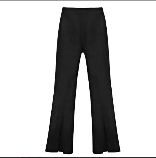 Women Pants Spring Summer Casual OL High Waist White Black Pants Elegant Office Flare Trousers E917