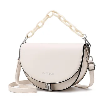 

Luxury Designer Crossbody Bags For Women Semicircle Saddle Bag Acrylic Chain Clutch Purses And Handbags Shoulder Messenger Bags