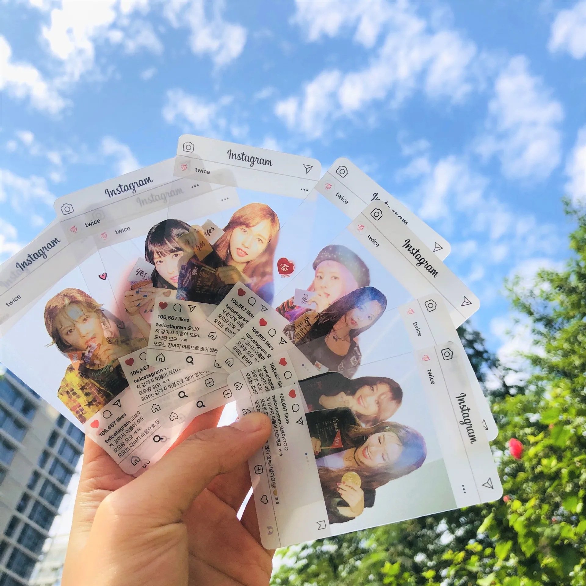 TWICE Instagram Transparent Photocards 2020