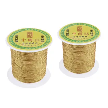 

1 Roll Of Metallic String Cord Thread Beading Crafts String Cord for Jewelry Making Bracelets Necklace Beading (Gold)
