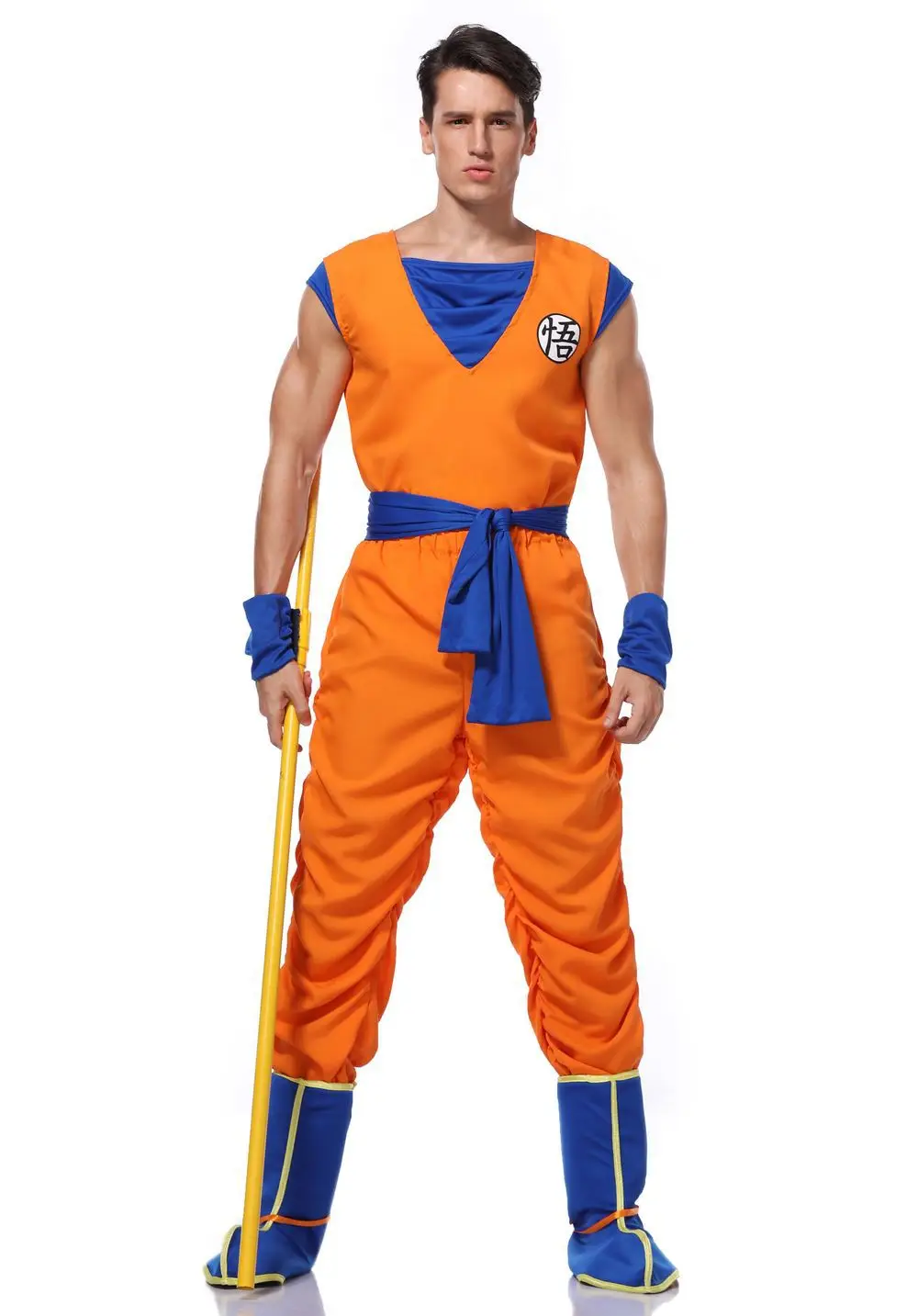 Высокое качество 5 шт. взрослый; Дракон Мяч Z Goku Косплей Костюм Аниме Dragon Ball Z Сон Гоку Хэллоуин Костюмы для косплея форма