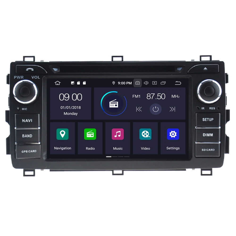 Flash Deal RoverOne Car Multimedia Player For Toyota Auris E180 2013 - 2018 Android 9.0 4G+64G Radio DVD GPS Navigation Sat Navi Multimedia 1