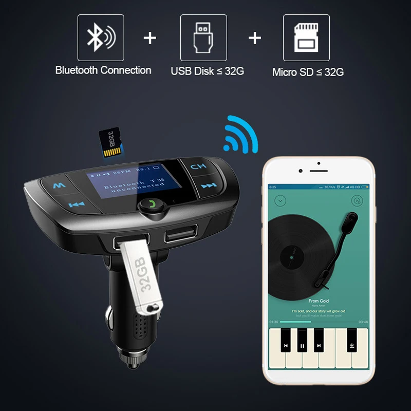 VR робот автомобильный fm-передатчик Bluetooth громкой связи автомобильный комплект TF карта/U диск аудио автомобильный mp3-плеер с большим ЖК-дисплеем