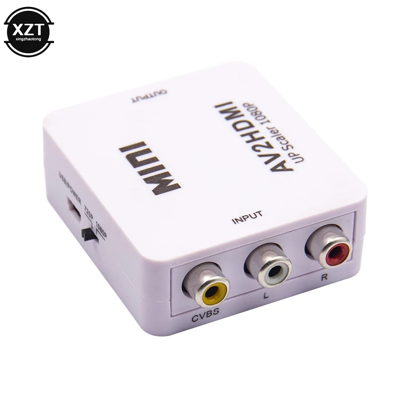 Мини AV2HDMI RCA AV HDMI CVBS к HDMI конвертер коробка AV к HDMI видео адаптер для HD ТВ ПК DVD Xbox проектор