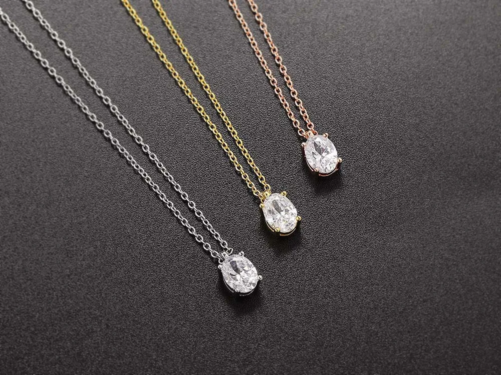 Geometrie Kristall Anhänger Halskette Für Frauen Runde Herz Gold Choker Kette Diamant Halsketten Koreanische Minimalist Schmuck Geschenk N481 – Detail 7