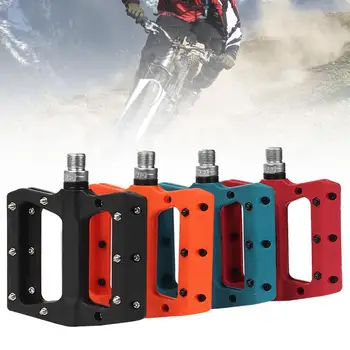 

1 Pair Mountain Bike MTB Bicycle Modifying Cycling Anti-slip Flat Pedals Nylon Bicycle Pedals Lightweight Bearing Pedals Parts