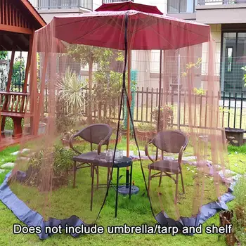 

Umbrella Mosquito Net Picnic Double Zipper Lawn Outdoor Patio Polyester Mesh Screen Table Camping Universal Cover Cantilever