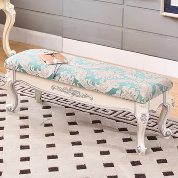 

European-style shoe bench cloakroom luxury fabric sofa stool into the door to wear shoes living room coffee table bed end