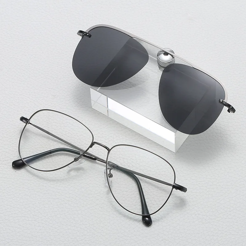 Vazrobe магнитные поляризационные солнцезащитные очки для мужчин и женщин авиационные солнцезащитные очки для мужчин подходят по оправе диоптрий близорукость вождения