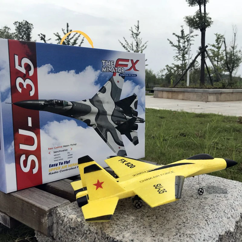2.4G Glider RC drone SU35 Fixed wing airplane Hand Throwing foam dron Electric Remote Control Outdoor RC Plane toys for boys