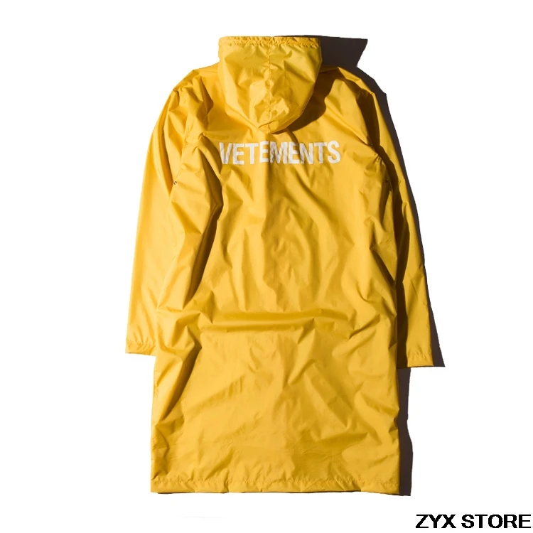 Высокое качество Vetements плащ в Сеульском гараже распродажа Водонепроницаемая длинная куртка пальто буквы Vetements плащ