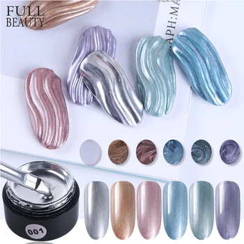 

6ml Mirror Metallic Nail Gel Polish Varnishes Painting Spider Liner Drawing Gold Silver DIY Nail Art Decoration Manicure CH776-2