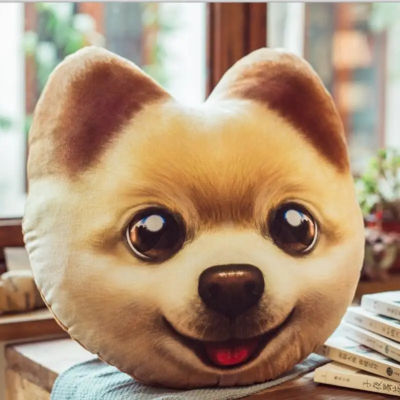 3D моделирование плюшевый Подушка с изображением собак, милая собака поюшевый корги мягкая подушка, детская игрушка, Диван Подушка, украшение дома - Цвет: bomei