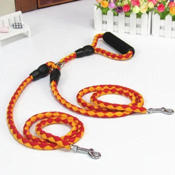 

Transfer Pet Dog Supplies Nylon Double Traction Belt Walking with Strong Dog Traction Belt Big Dog Small Dog Outdoor