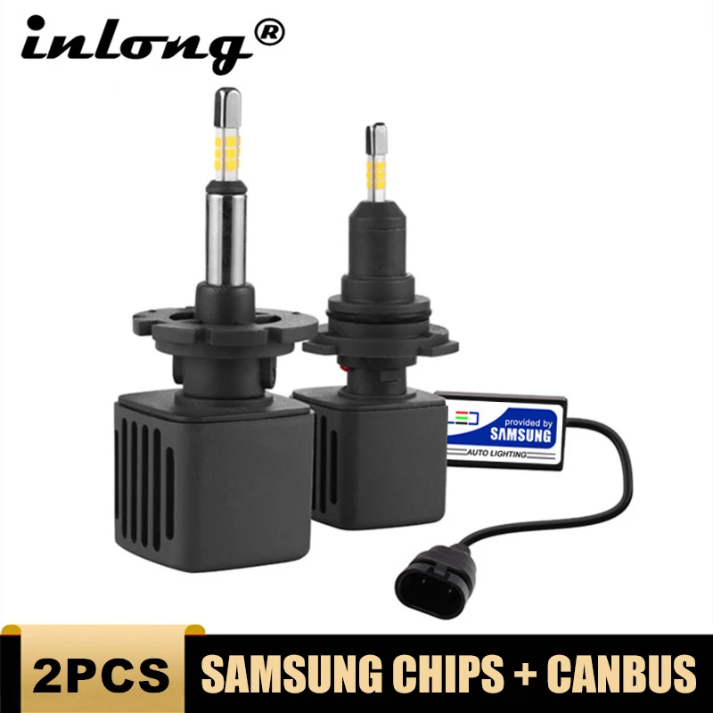 With 4 Sides SAMSUNG Chips Mini H4 LED H7 15000LM  D2S H1 H9 H11 9005 D3S 9006 HB4 D1S Car Headlight Bulbs  6500K Fog Lights 12V