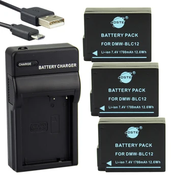 

DSTE 3PCS DMW-BLC12 Battery with USB Charger for Panasonic DMC-GH2 DMC-GH2GK DMC-G7 FZ2000 FZ2500 DC-G90 DC-G95