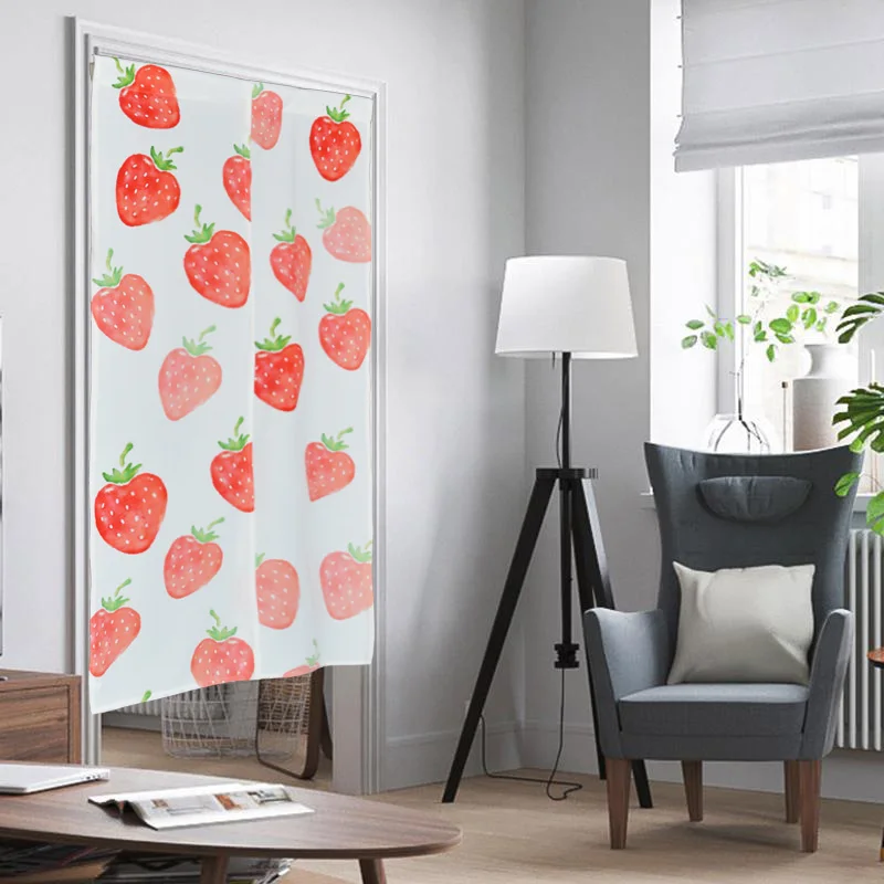 DUNXDECO двери перегородки шторы кухня половина Cortinas современные свежие фрукты персик Клубника Лимон мягкие короткие кисточки Ткань Rideau