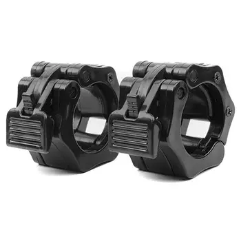 

Olympic Size Barbell Collar Locks 1 inch Bar Clamp Weight Lifting Quick Release Lock Jaw, 1 Pair