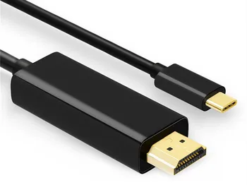

Type C to HDMI Adapter Gold-Plated Plug Data 4K HD Extension Cable Support Mac Huawei Mate 10 Black 1M