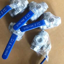 Шаровой кран с внутренней резьбой 3 ходовой L-type T-type SS304 DN8 DN10 DN15 DN20 DN25 304 из нержавеющей стали 1 шт. виниловая ручка