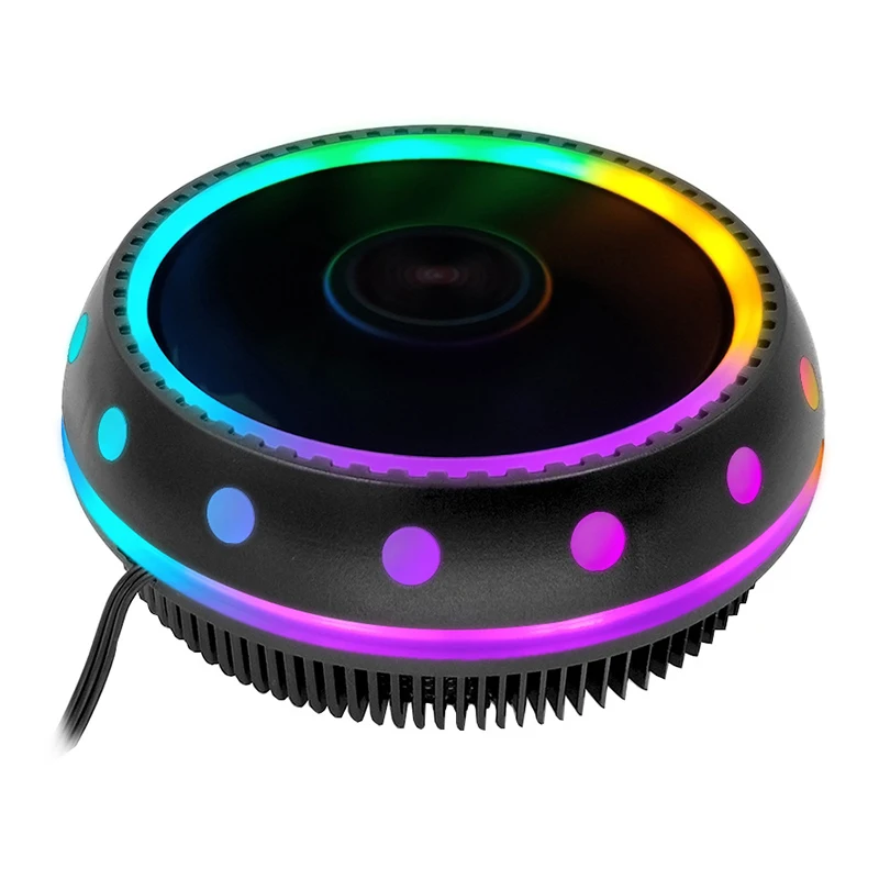 Цветной светильник теплоотвод ЦП Высокоэффективный вентилятор RGB светодиодный