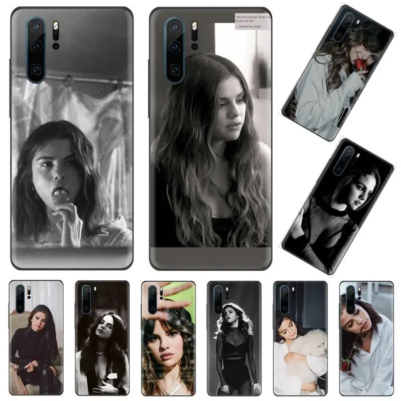 Чехол для телефона selena gomez USA singer черный чехол из ТПУ с корпусом Huawei P9 P10 P20 P30 Lite 2016
