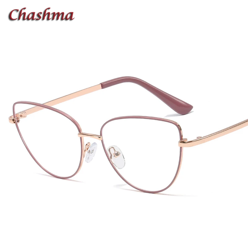 Chashma Fashion Optical Eyeglasses Pink Eyewear Women progressive prescription glasses lentes graduados - Цвет оправы: Purple