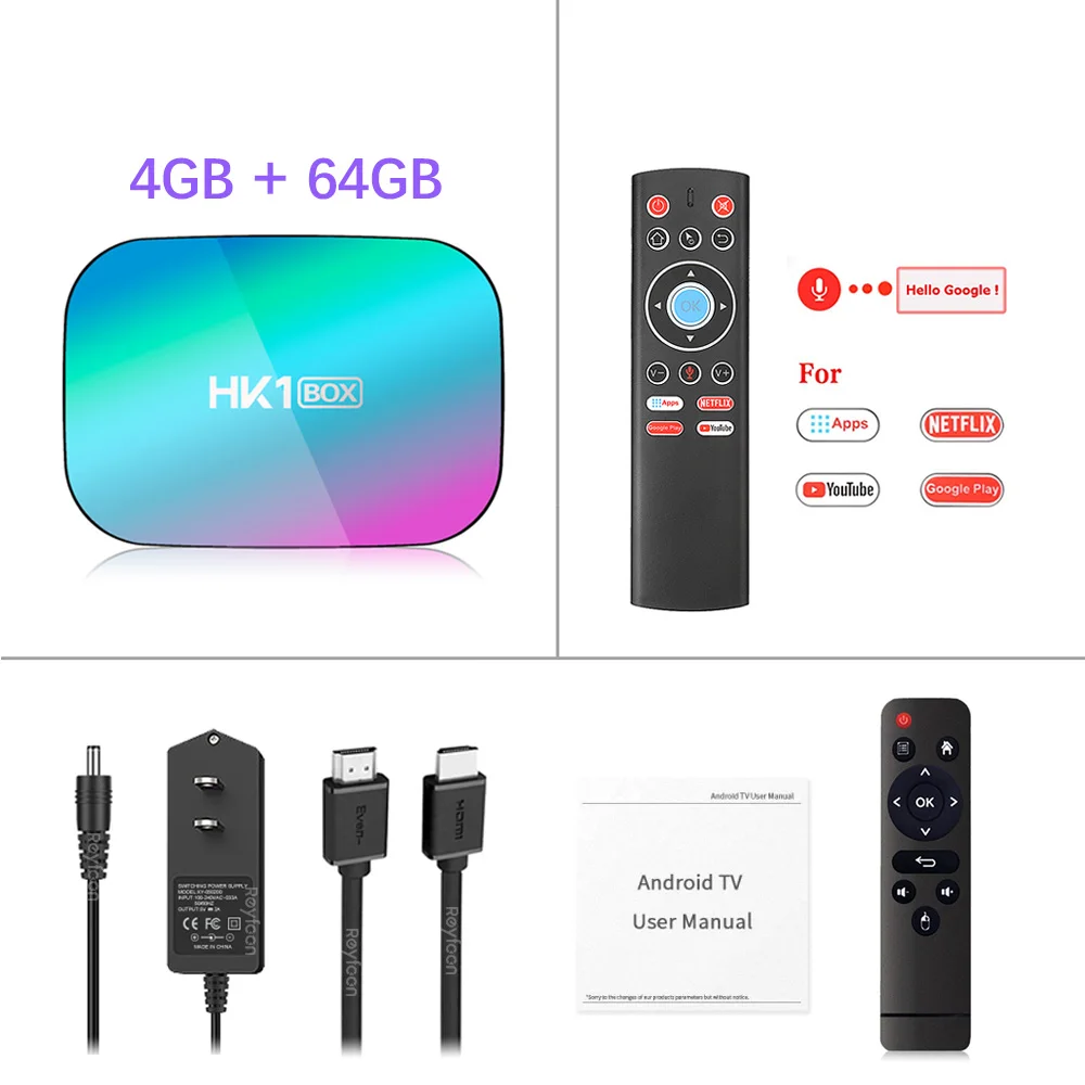 4G 64G T1 Wireless r HK1 коробка 8K 4GB 128GB ТВ коробка Amlogic S905X3 Android 9,0 1000M двойной Wifi 4K 60fps Google плеер Netflix Youtube медиаплеер 32GB - Цвет: 4G 64G T1 Wireless r