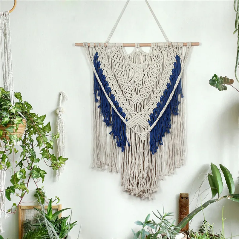 

Handmade Macrame Wall Hanging Woven Wall Art Macrame Tapestry Boho Wall Decor Textile Wall hanging Chic Bohemian Home Geometric