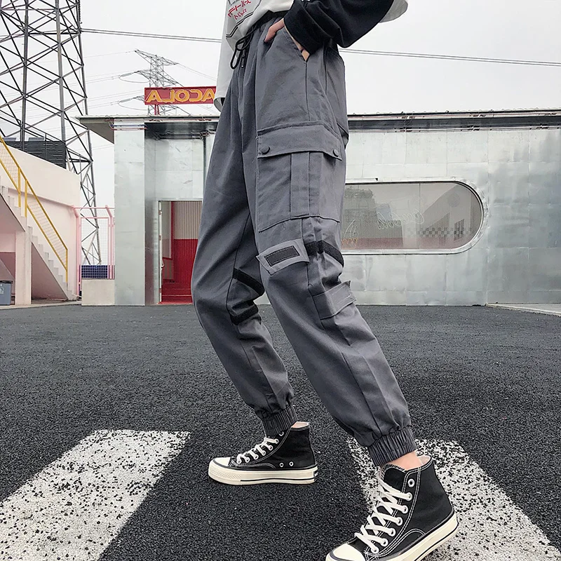 Весна Осень Harajuku Bf хип-хоп спортивные штаны Комбинезоны женские с высокой талией свободные повседневные брюки женские уличные брюки карго