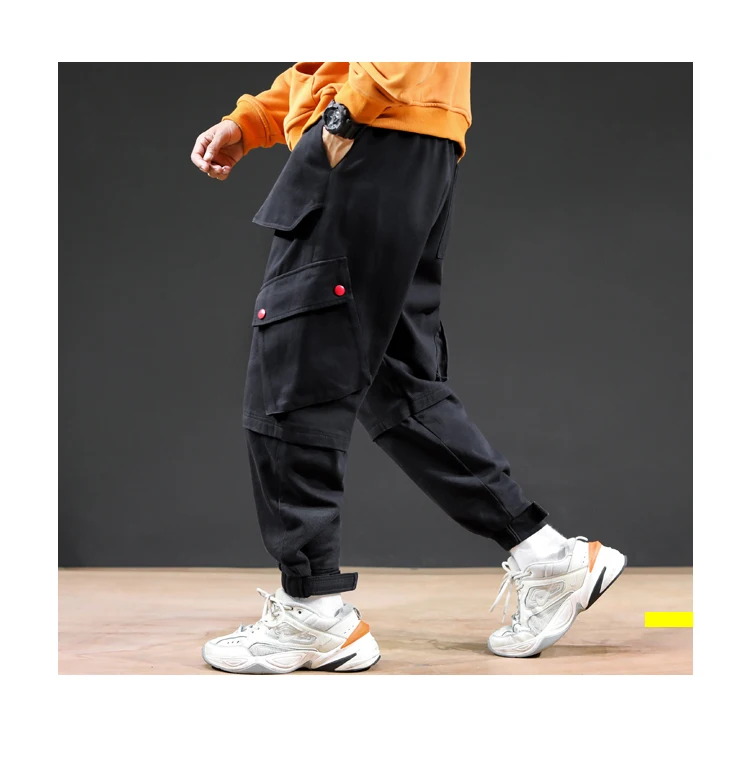 Streetwear Joggers Hip Hop Trousers Men Big Pocket Black Harem Pants Men Clothing Fashions Korean Style Jogger Pants Men