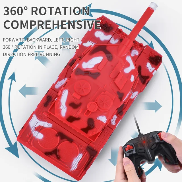 Children's Toy RC Tank Car Deformation Robot Remote Control Car RC Simulation Sound Effect Car One-click Toy for Boy Kids Gifts 4