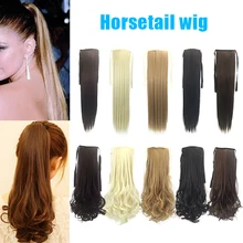 Конский хвост для наращивания Синтетический Наращивание волос парик на шнуровке Длинный Конский хвост парик KG66