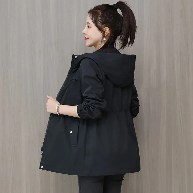 Новинка 2021 ветровка Женская Осенняя куртка средней длины модная темпераментная