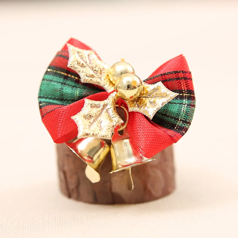 

New 10PC Christmas Tree Decoration Xmas Bowknot Bell Party Garden Wedding Ornament Christmas Decorations For Home QW89