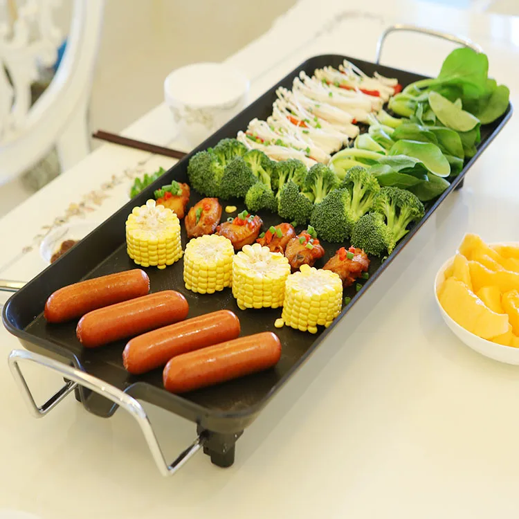 

Thick Smoke Free Non-stick Electric Hotplate Household Multi-functional Electric Barbecue Grill Portable Kebab Grill Machine Ele