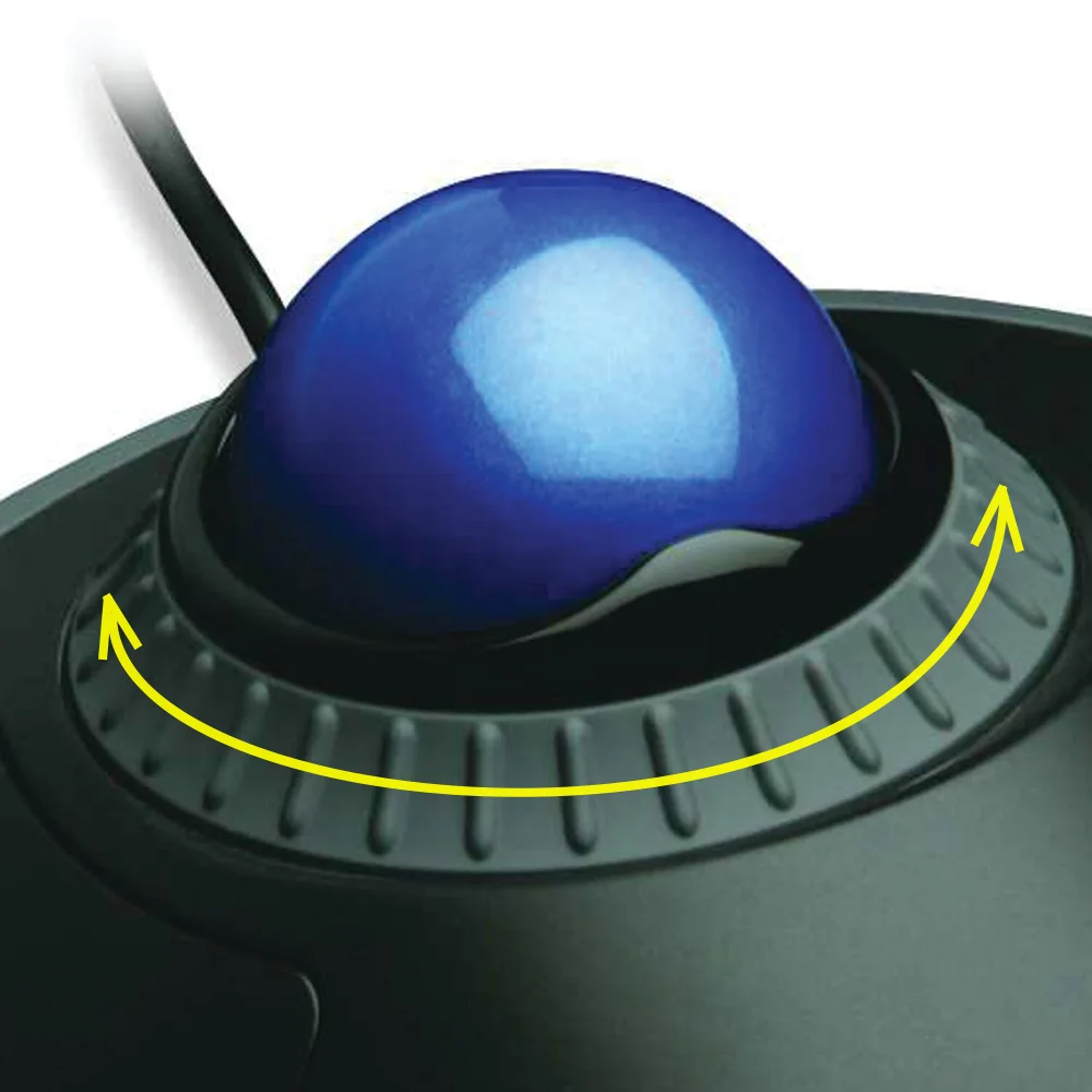 Original do Trackball da Órbita de Kensington com Usb Ótico do Anel do Rolo para o pc ou o Portátil com Empacotamento Rato Varejo K72337 - Imagem 3