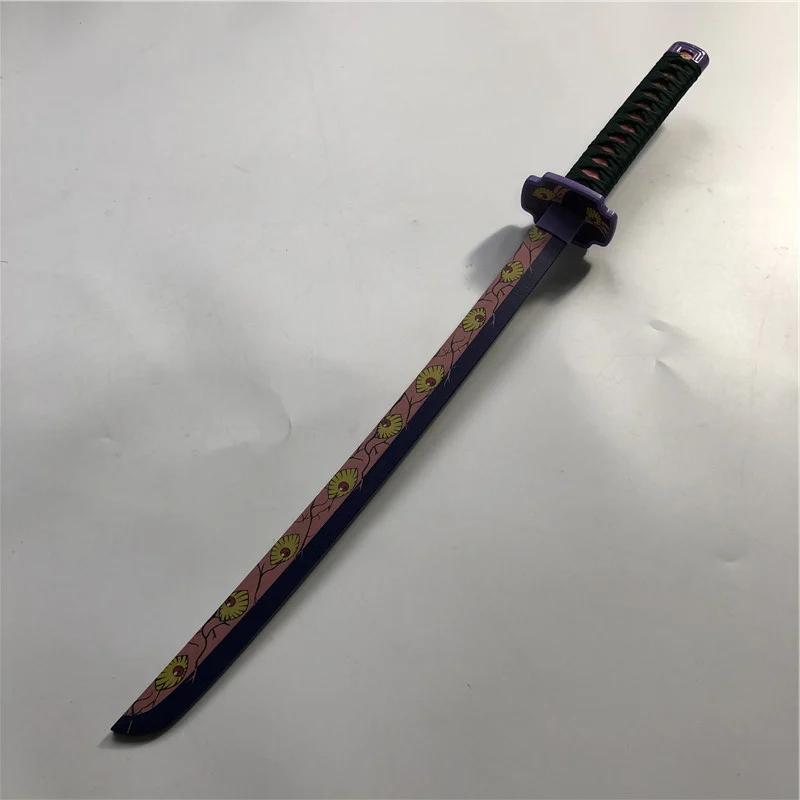 1:1 Anime :Kimetsu No Yaiba sword  Kokushibou Tsugikuni Michikatsu Knife wood cosplay Props Swords Weapon 80cm 5