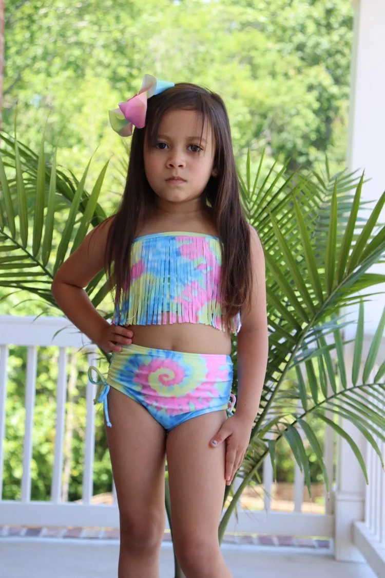 2 шт. детский купальник с бахромой и | Мать ребенок