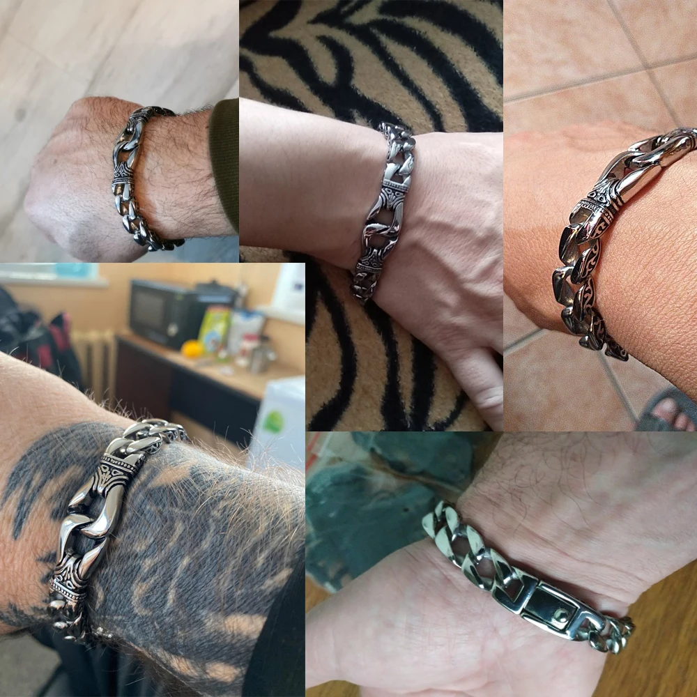 Bracciale A Catena Cubana Da 20mm Da Uomo-acciaio Inossidabile - Foto 12