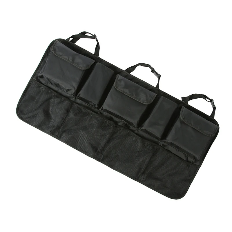 Onever PU leather Car Rear Seat Back Storage Bag Multi-use Car Trunk Organizer Auto Stowing Tidying Auto Interior Accessories