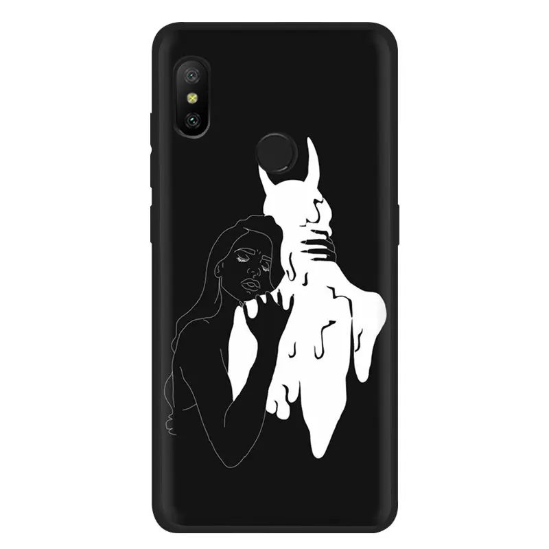 B2 Арт абстрактные линии Мягкий ТПУ чехол для телефона Redmi K20 4A 4X5 6 5A 6A 7 Go Note 5 6 7 8 Pro - Цвет: B2