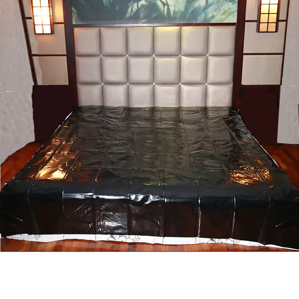  PVC Plastic Adult Sex Bed Sheets Sexy Game Vinyl Waterproof Hypoallergenic Mattress Cover Full Quee