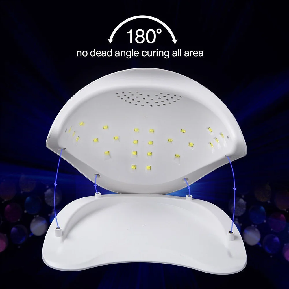 48W Smart Ice Lamp Nail Lamp Beauty Health Dry Lighting Uv Nail Lamp For Gel Polish uv lamp Motion Sensing Manicure Salon Tool