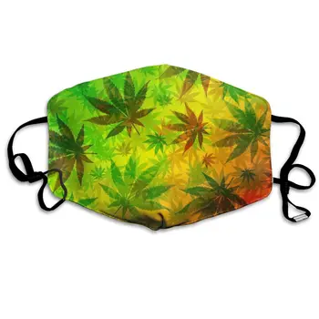 

Marijuana Leaves Rasta print Dustproof and windproof mask, washable and reusable, suitable for outdoor sports